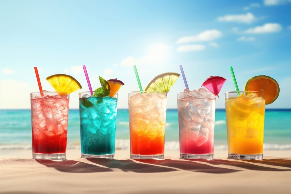 Summer drink cocktail outdoors. AI generated Image by rawpixel.