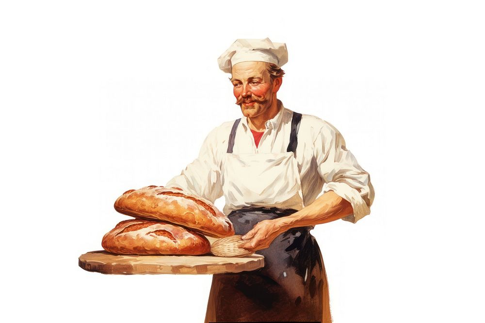 Bread baker adult food. AI generated Image by rawpixel.