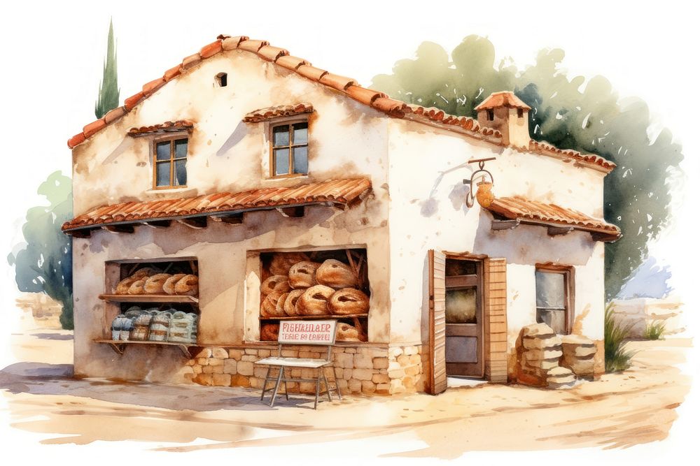 Bread architecture outdoors building. AI generated Image by rawpixel.