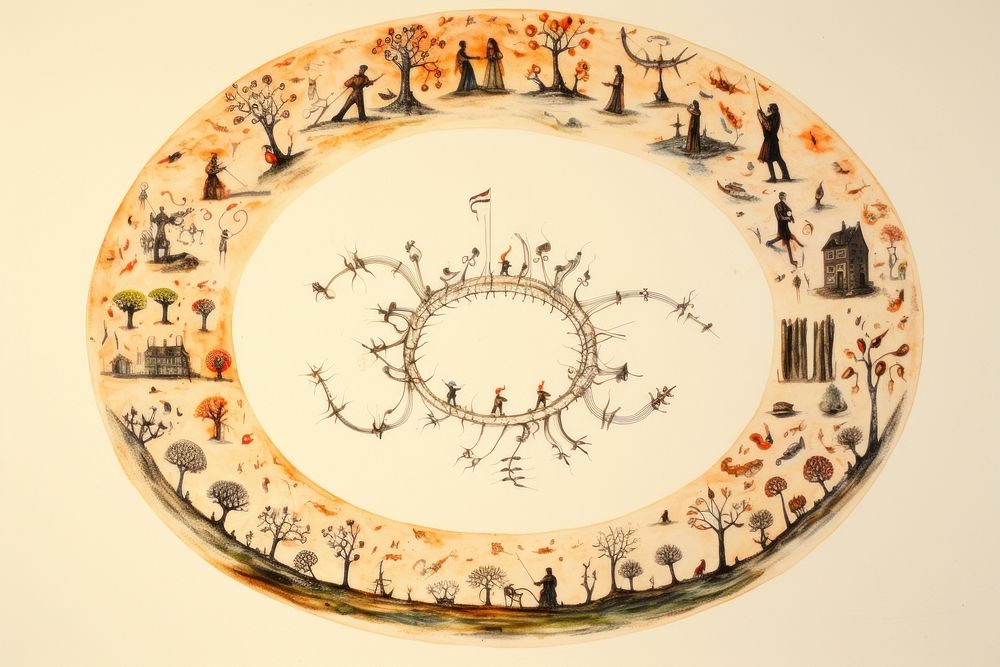 Porcelain platter circle plate. 