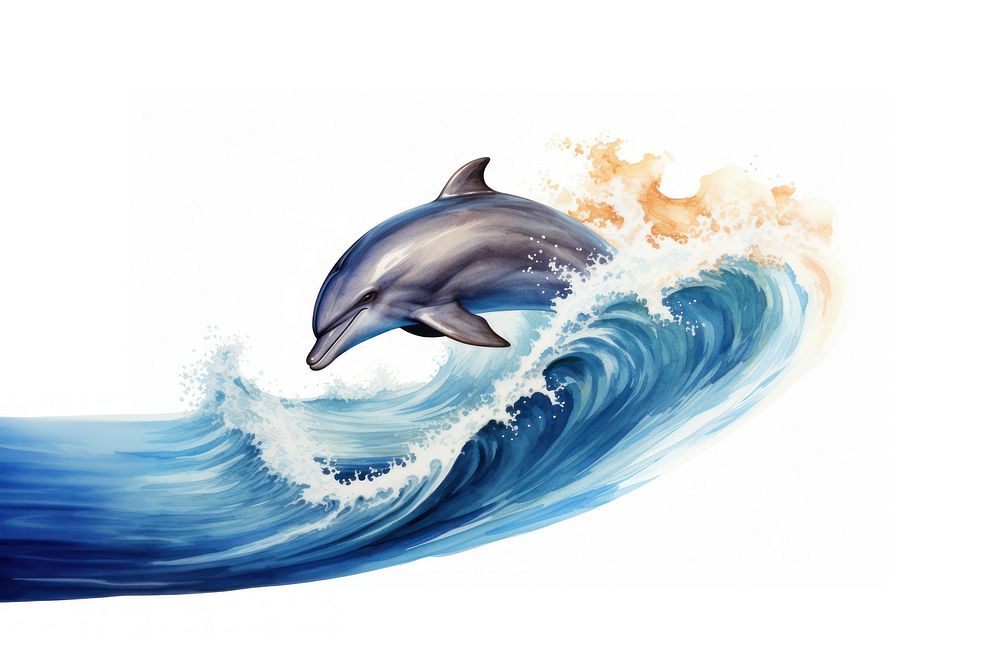 Dolphin animal mammal nature. AI generated Image by rawpixel.