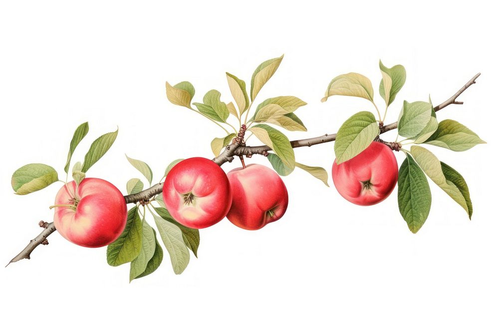 Apple branch plant fruit. AI generated Image by rawpixel.