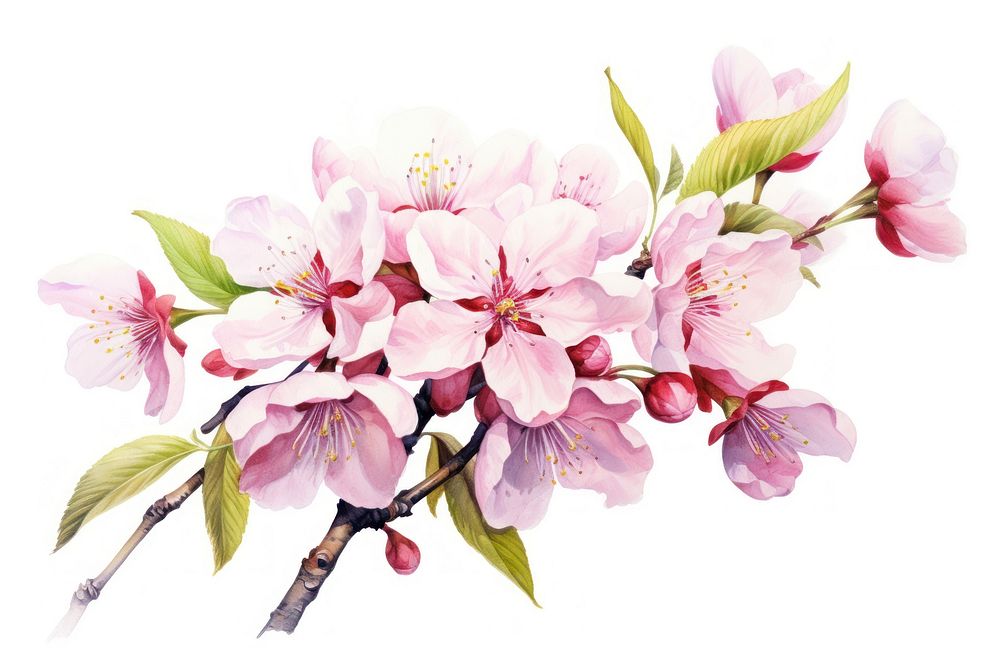 Blossom flower cherry plant. AI generated Image by rawpixel.
