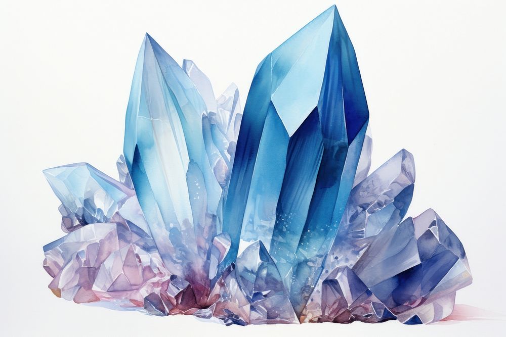 Crystal mineral quartz white background. | Premium Photo Illustration