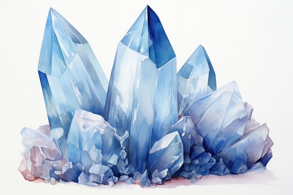 Crystal mineral quartz ice. AI generated Image by rawpixel.