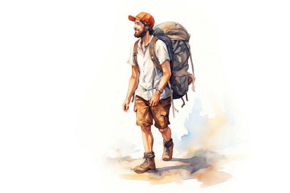 Backpack adventure footwear outdoors. AI generated Image by rawpixel.
