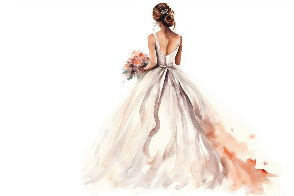 Bride fashion wedding dress. AI generated Image by rawpixel.