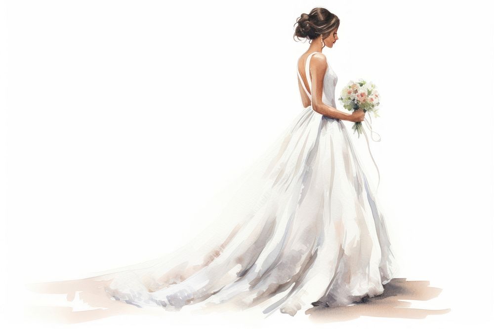 Bride fashion wedding dress. AI generated Image by rawpixel.