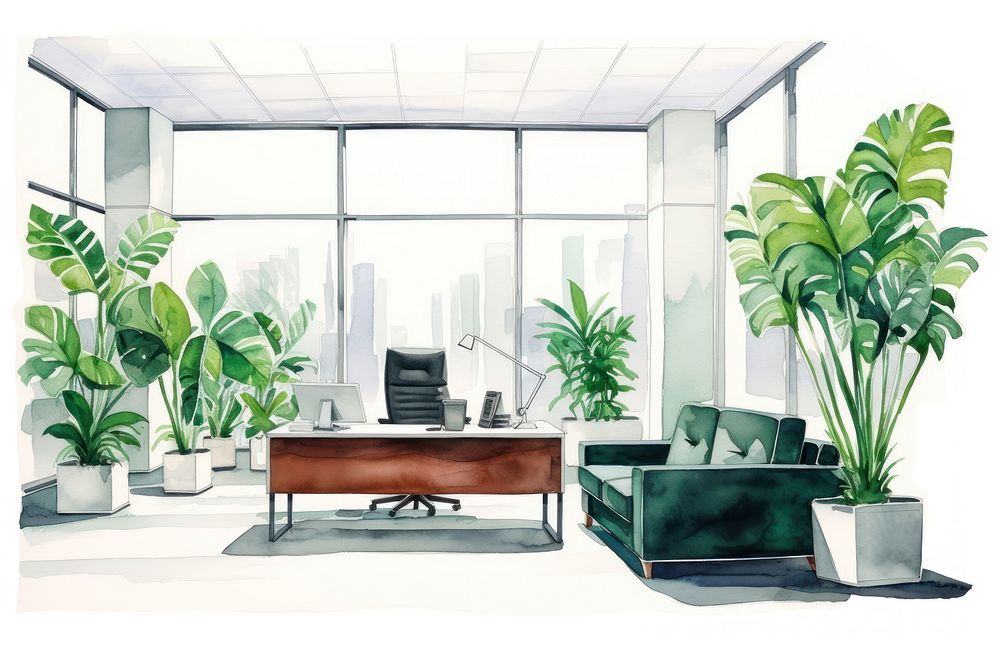 Plant room architecture furniture. AI generated Image by rawpixel.