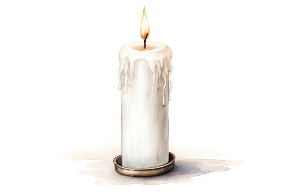Candle white spirituality cylinder. AI generated Image by rawpixel.