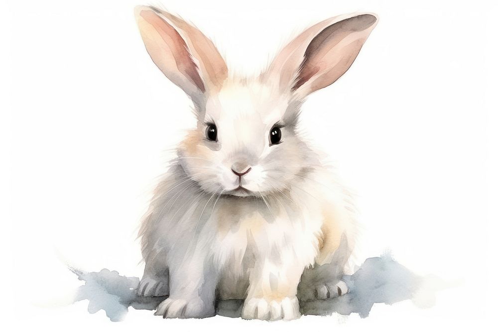 Animal mammal rabbit white. AI generated Image by rawpixel.