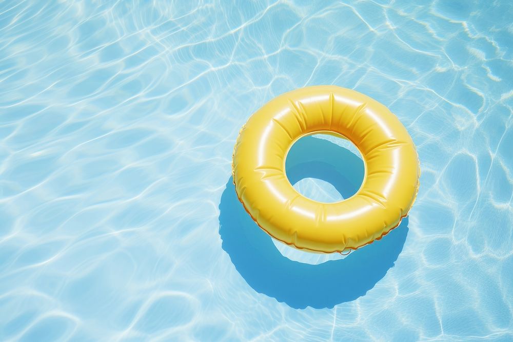Swimming summer yellow water. AI generated Image by rawpixel.