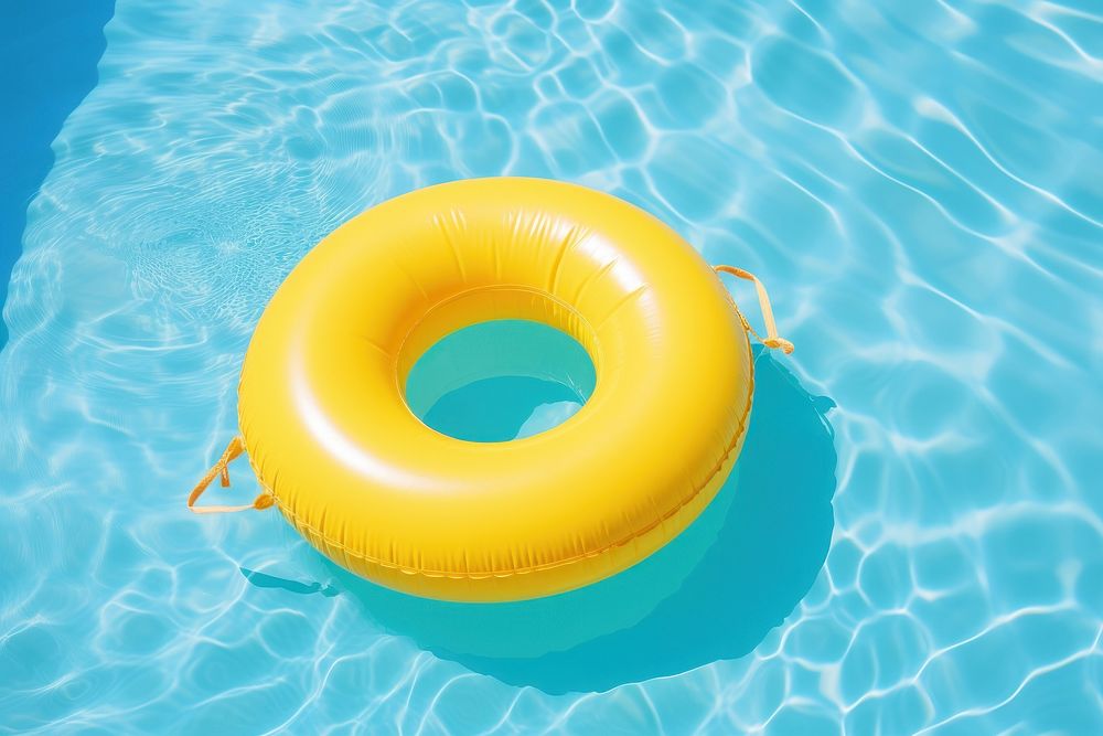 Swimming summer yellow water. AI generated Image by rawpixel.