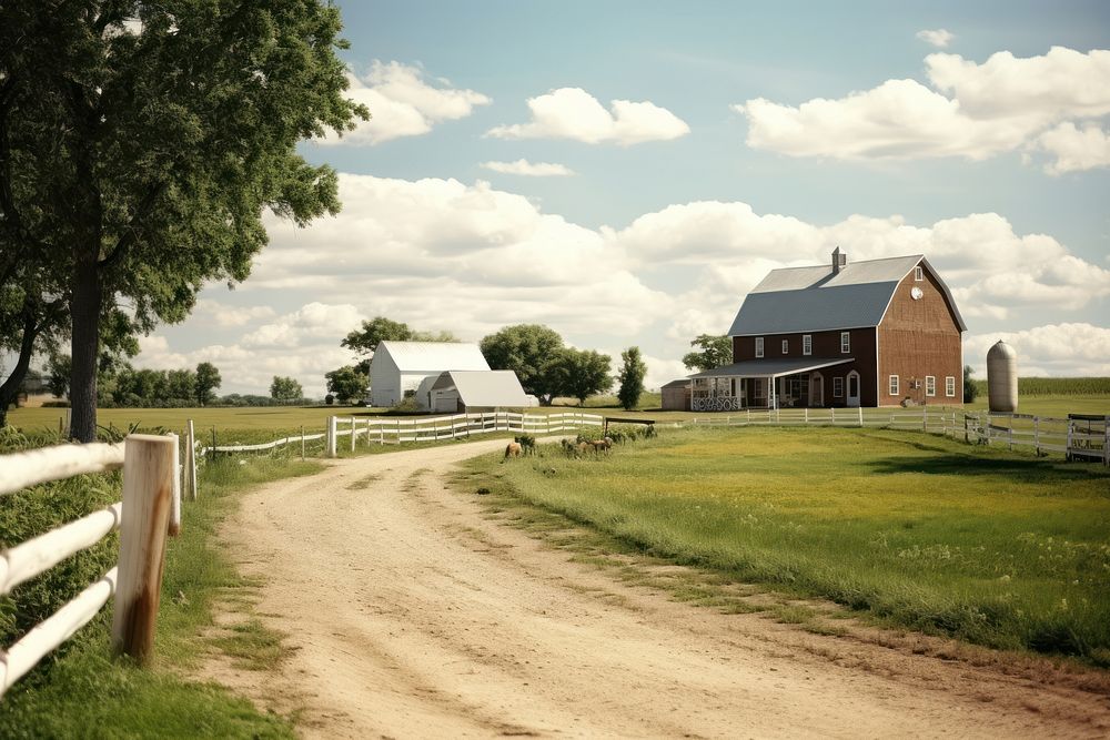 Farm architecture outdoors building. 