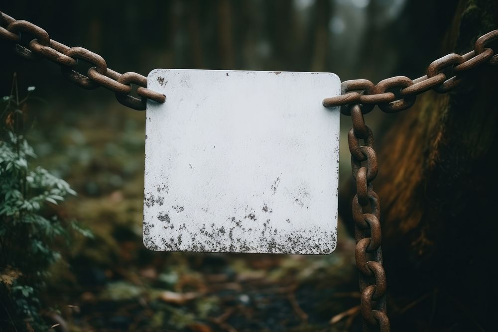 Nature rusty chain white. 