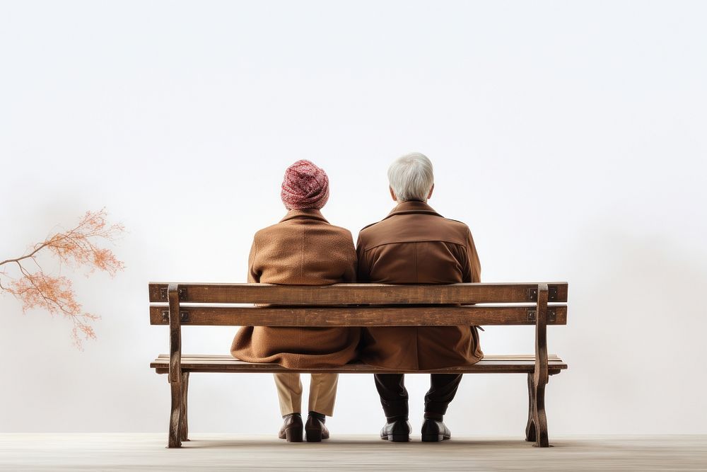 Sitting bench furniture adult. AI generated Image by rawpixel.