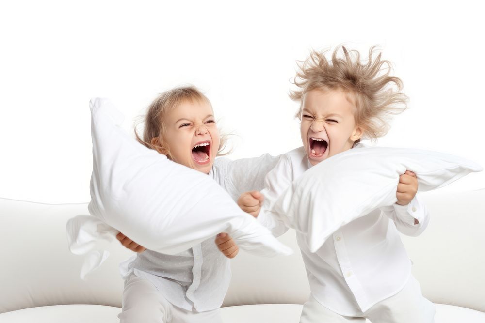 Laughing pillow child white. AI generated Image by rawpixel.
