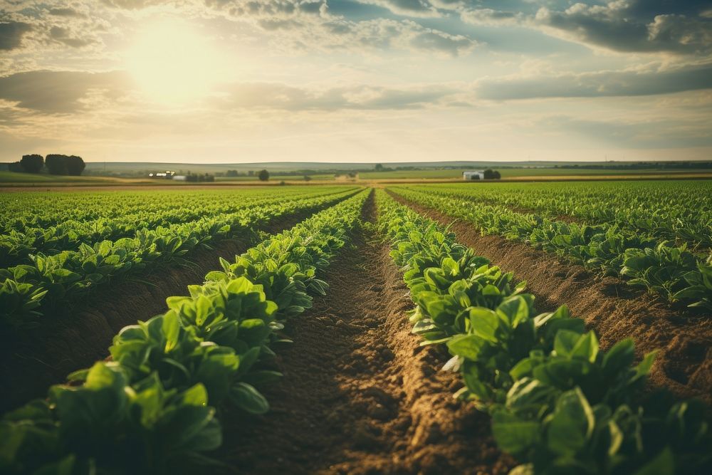 Outdoors horizon nature field. AI generated Image by rawpixel.