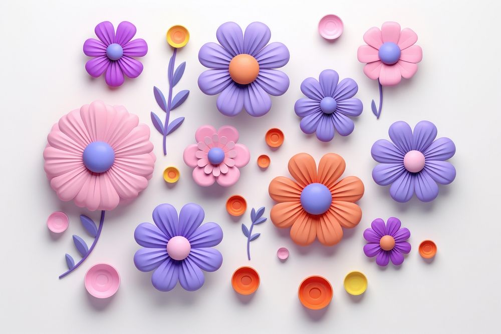 Flower art backgrounds cartoon. AI generated Image by rawpixel.