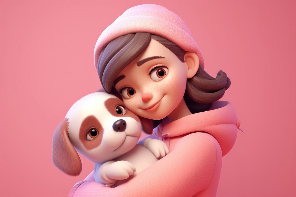 Cartoon doll pink toy. AI generated Image by rawpixel.