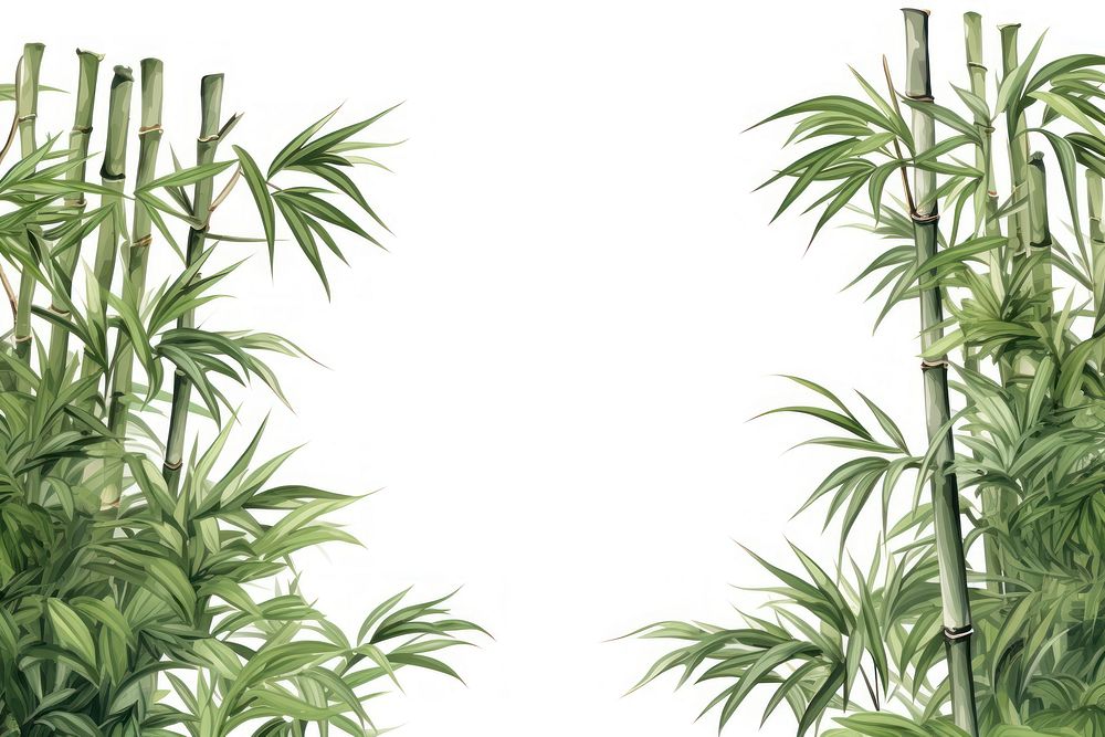 Bamboo backgrounds plant white background. AI generated Image by rawpixel.