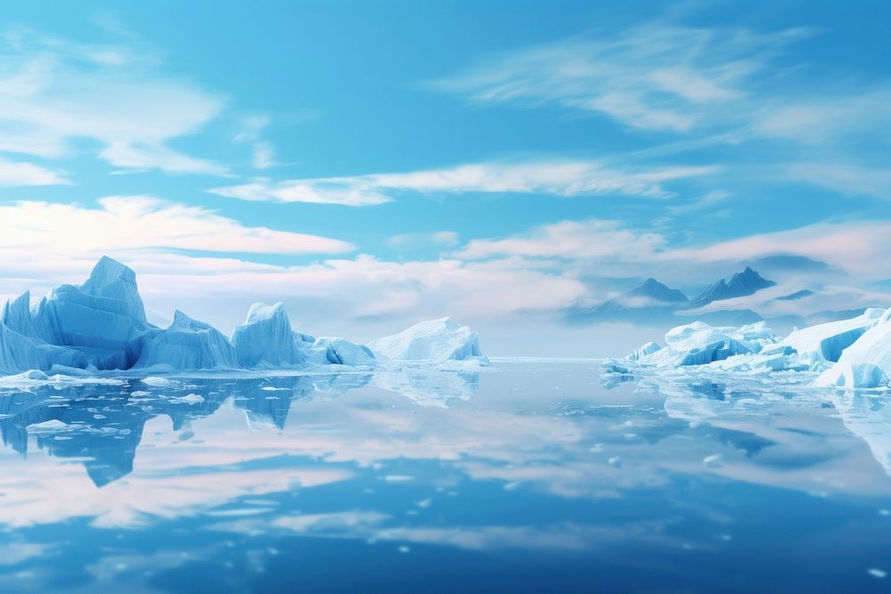 Landscape mountain outdoors iceberg. AI generated Image by rawpixel.