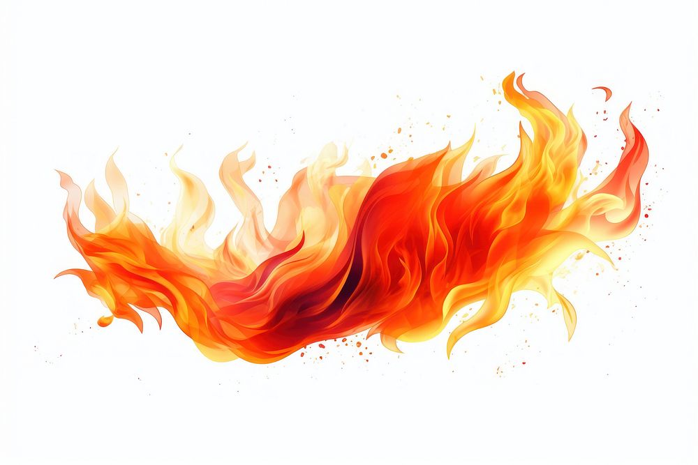 Flame fire white background creativity. AI generated Image by rawpixel.