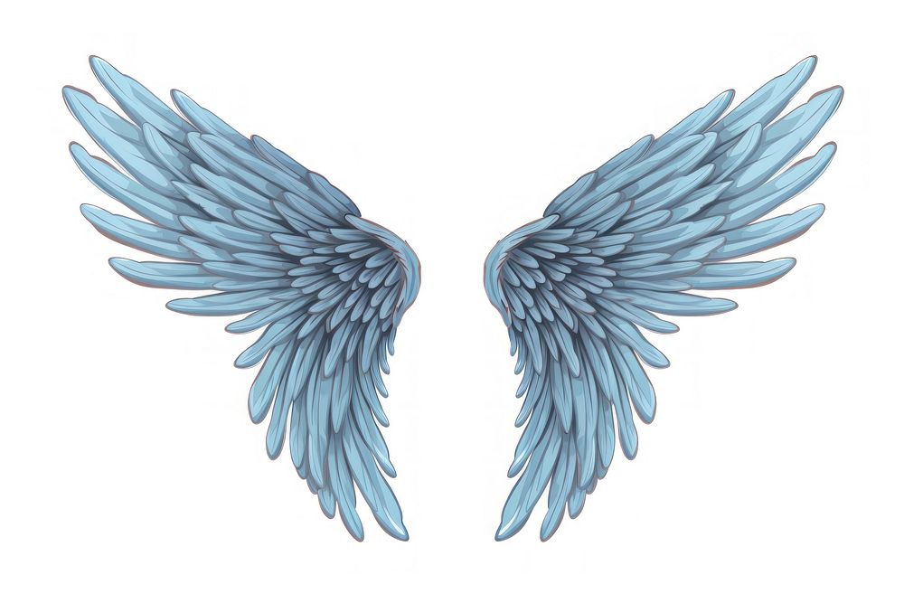 Angel wing white background creativity. AI generated Image by rawpixel.