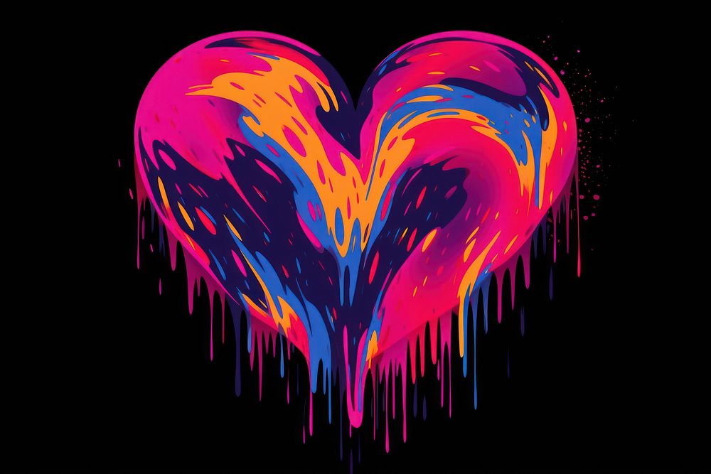 Heart graphics purple creativity. 