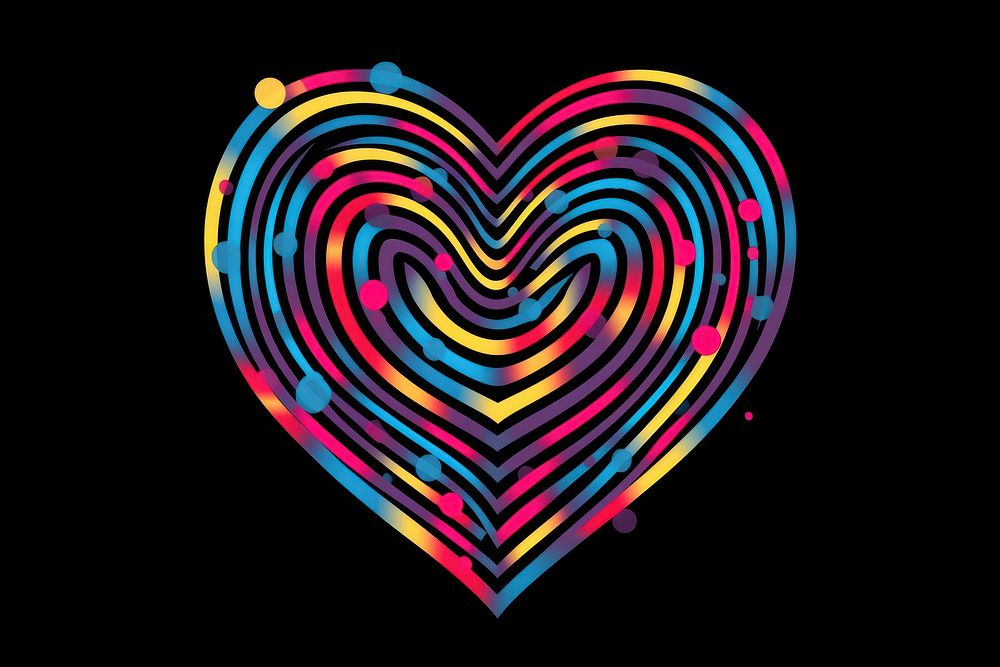 Heart night illuminated backgrounds. AI generated Image by rawpixel.