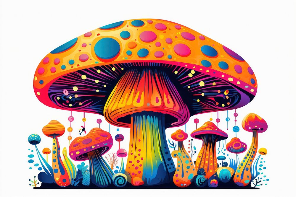 Mushroom art creativity chandelier. AI generated Image by rawpixel.