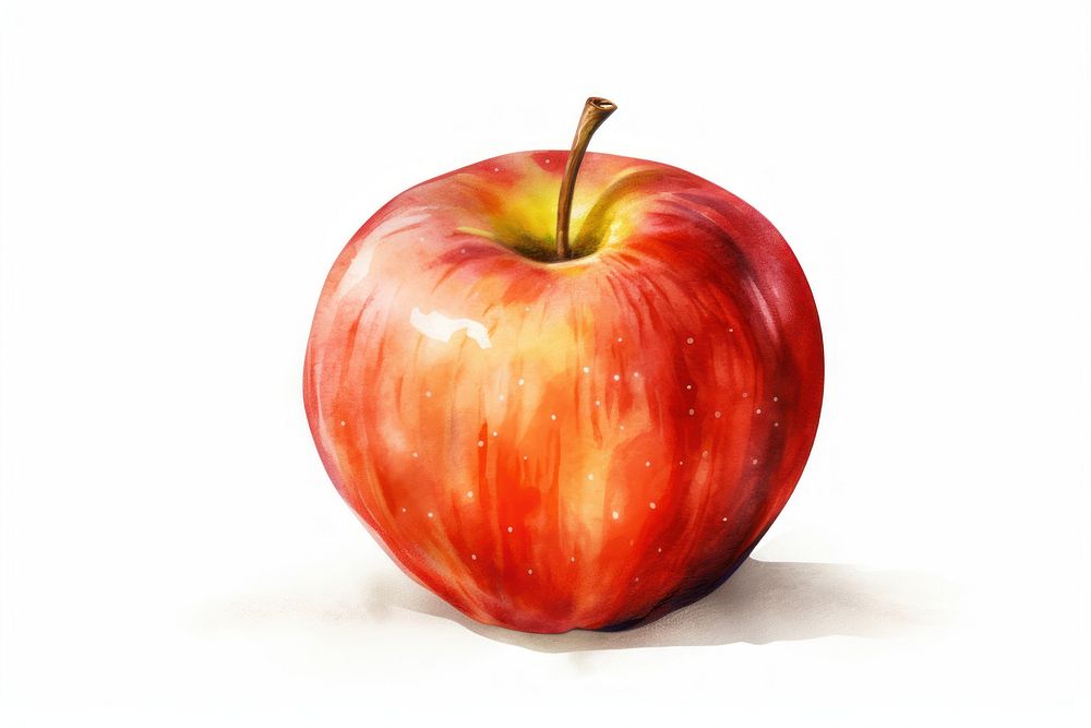 Apple fruit plant food, digital paint illustration. AI generated image