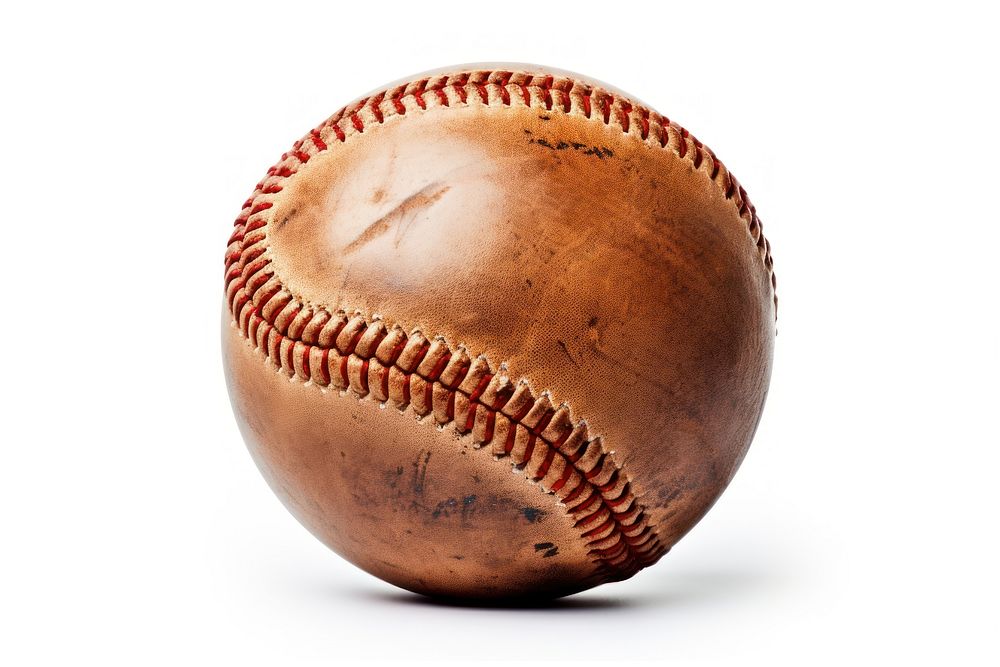 Baseball sphere sports white background. AI generated Image by rawpixel.