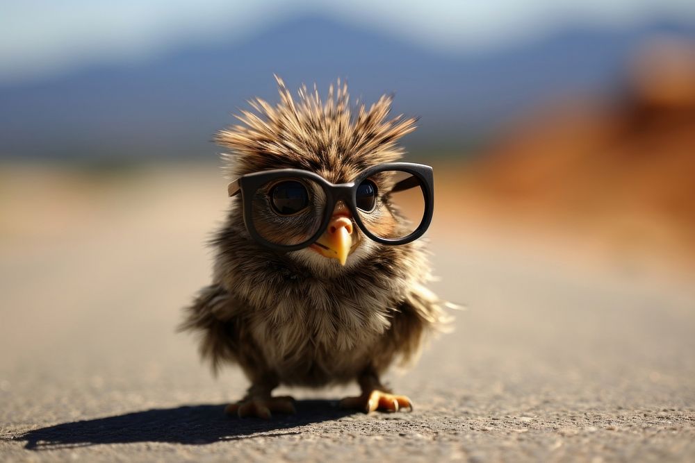 Glasses bird sunglasses animal. AI generated Image by rawpixel.