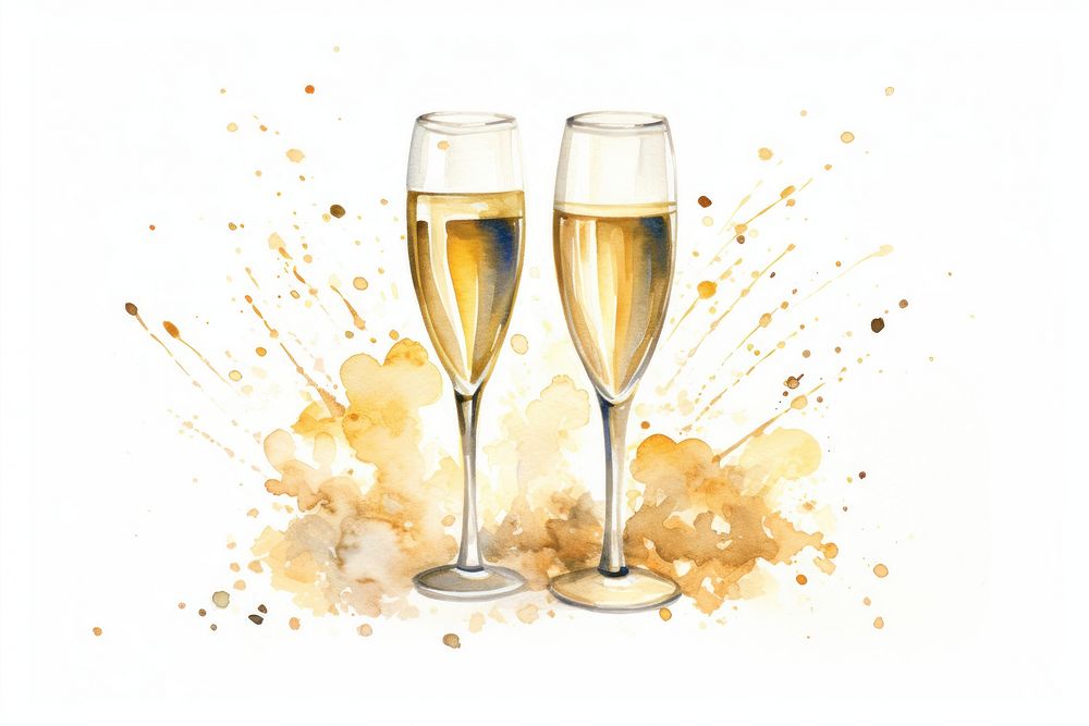 Champagne glass drink wine. AI generated Image by rawpixel.