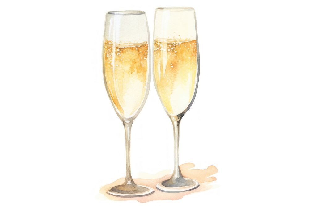 Champagne glass drink refreshment. AI generated Image by rawpixel.