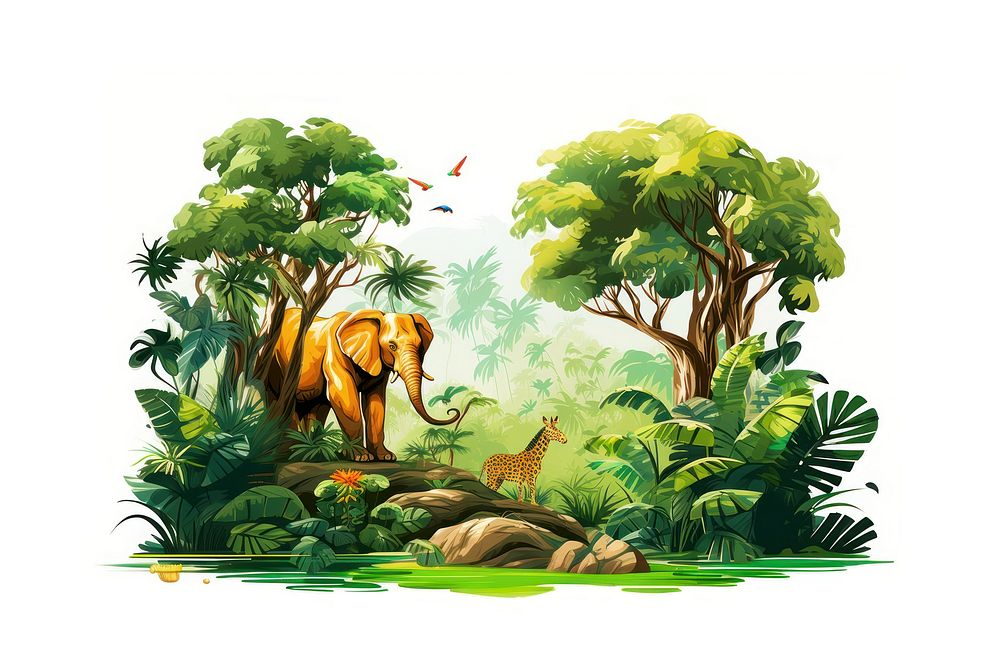 Wildlife elephant outdoors nature. AI generated Image by rawpixel.