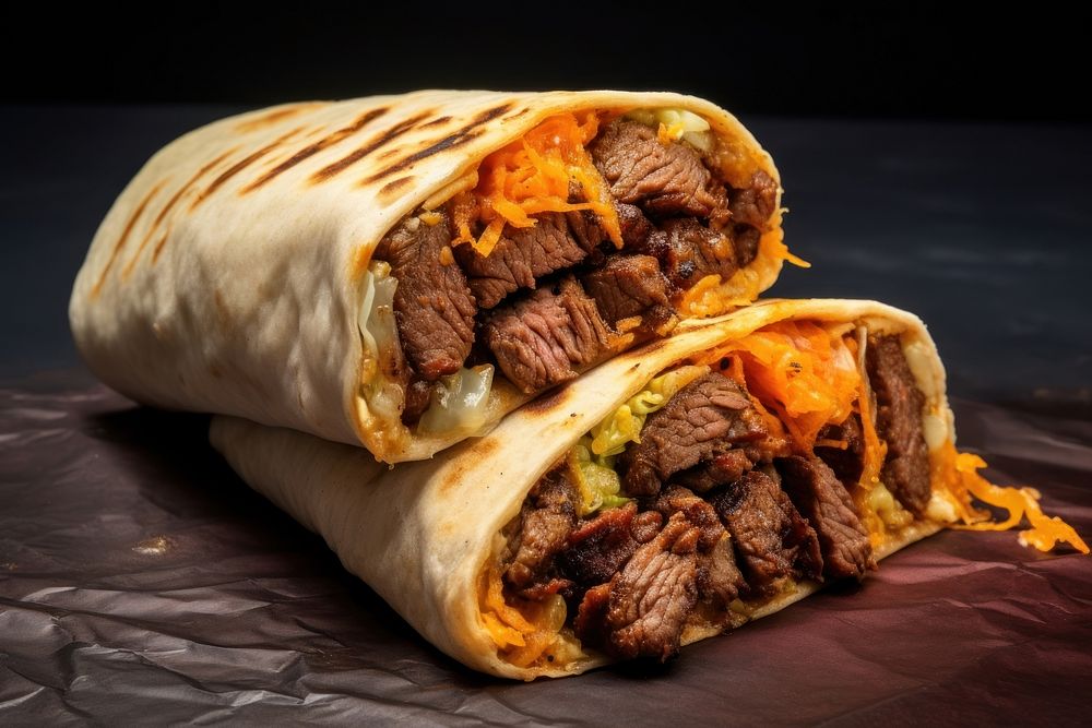 Burrito meat food beef. AI generated Image by rawpixel.