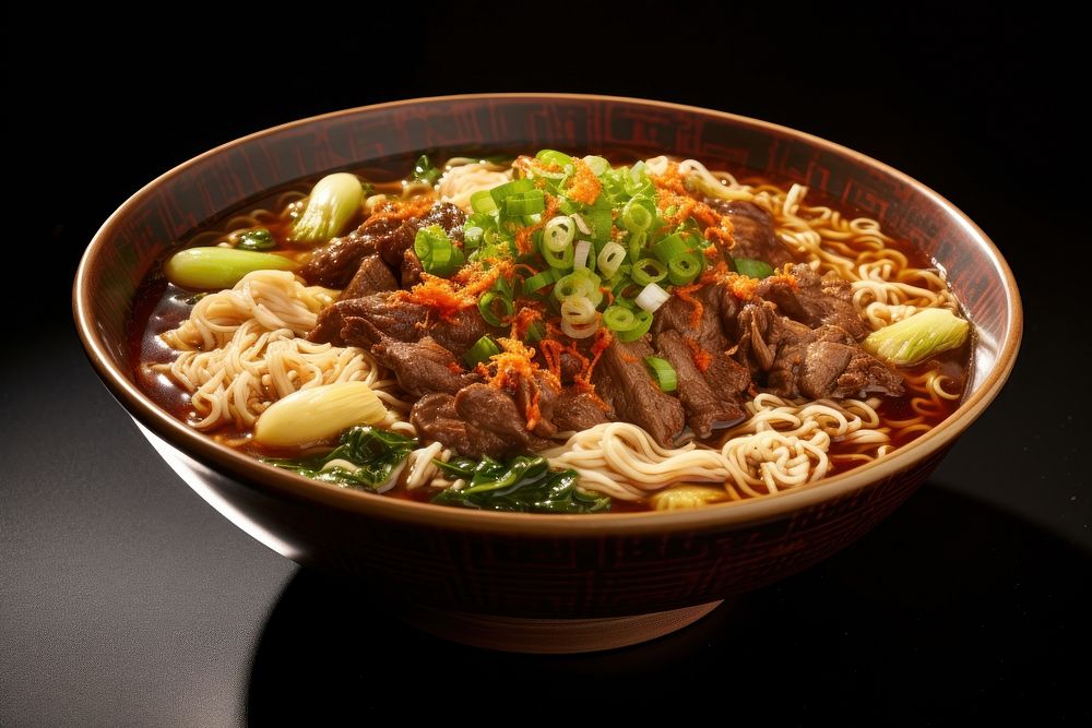 Soup bowl noodle food. AI generated Image by rawpixel.