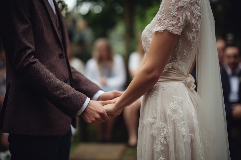 Hand ceremony outdoors wedding. AI generated Image by rawpixel.