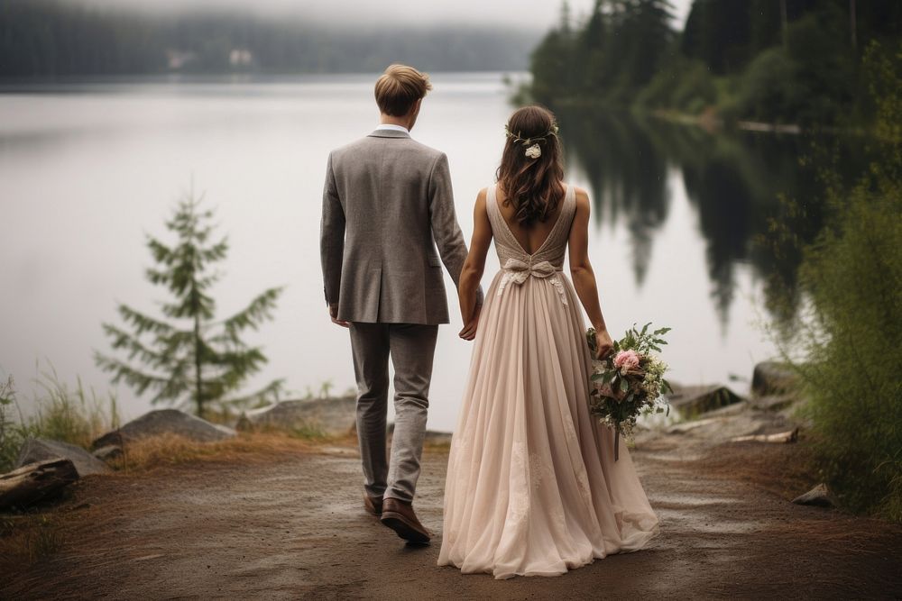 Ceremony outdoors wedding dress. 