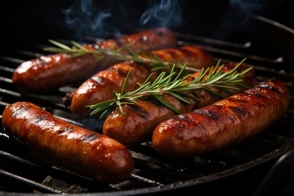 Premium Vector  Assorted delicious grilled sausages