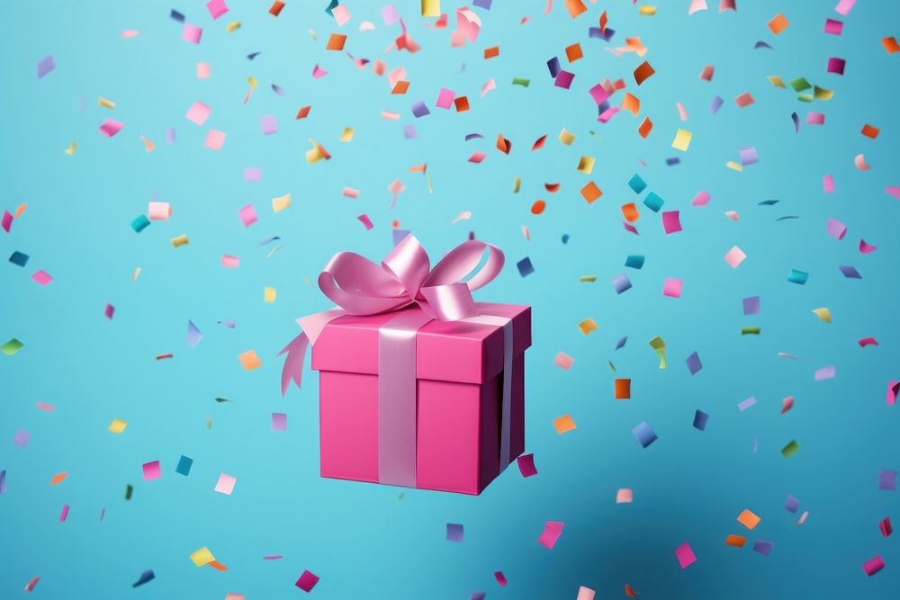 Confetti paper gift toy. AI generated Image by rawpixel.
