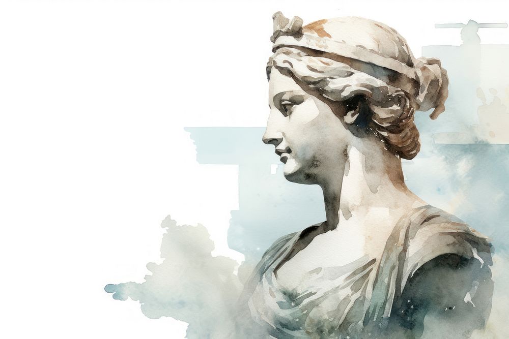 Statue sculpture portrait painting. AI generated Image by rawpixel.