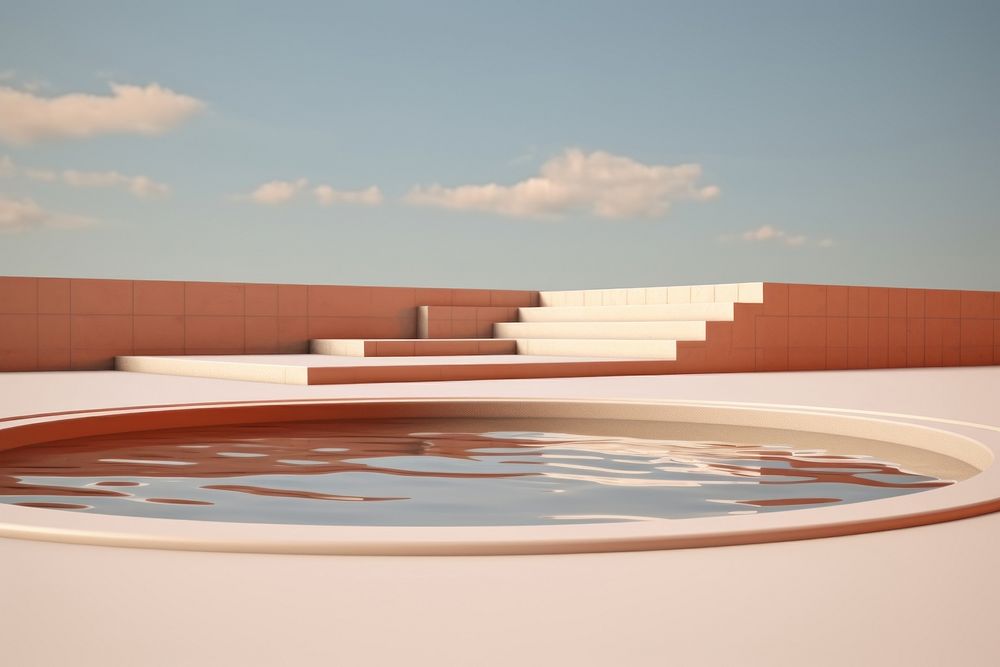 Jacuzzi pool swimming pool architecture. AI generated Image by rawpixel.