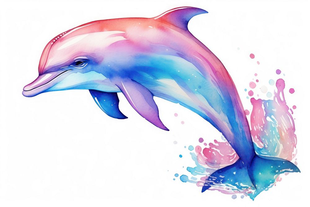 Dolphin animal mammal fish. AI generated Image by rawpixel.