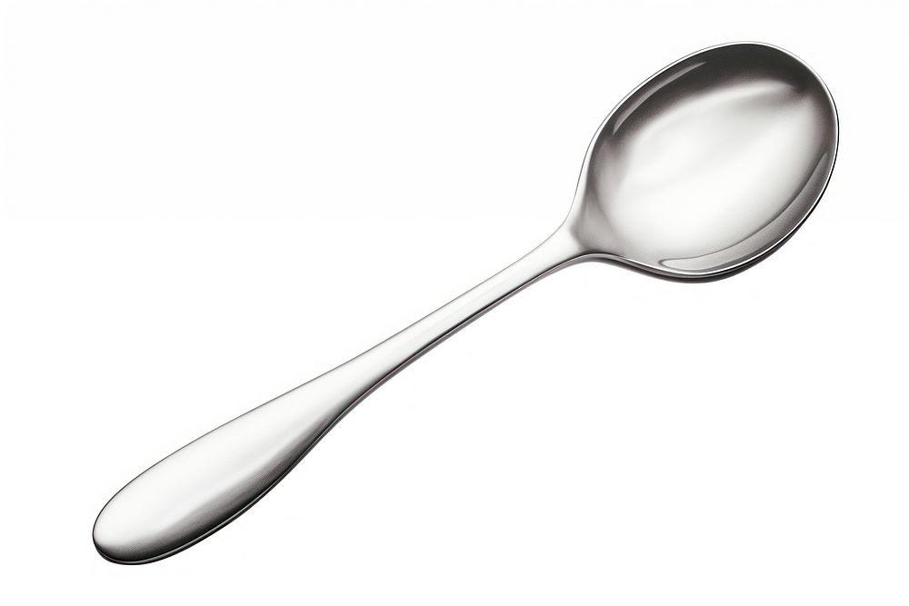 Spoon fork white background silverware, digital paint illustration. AI generated image