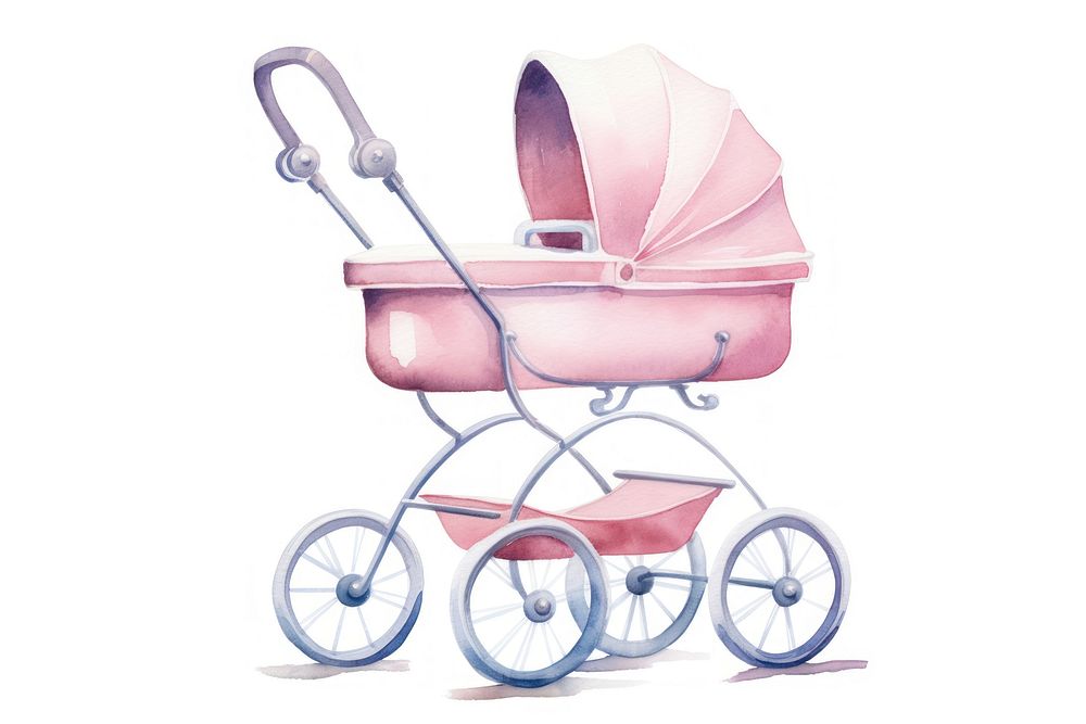 Stroller wheel cute pink. AI generated Image by rawpixel.