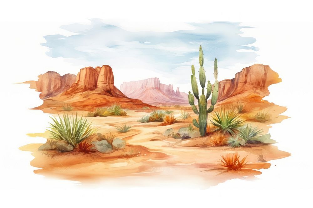 Landscape desert outdoors nature. AI generated Image by rawpixel.