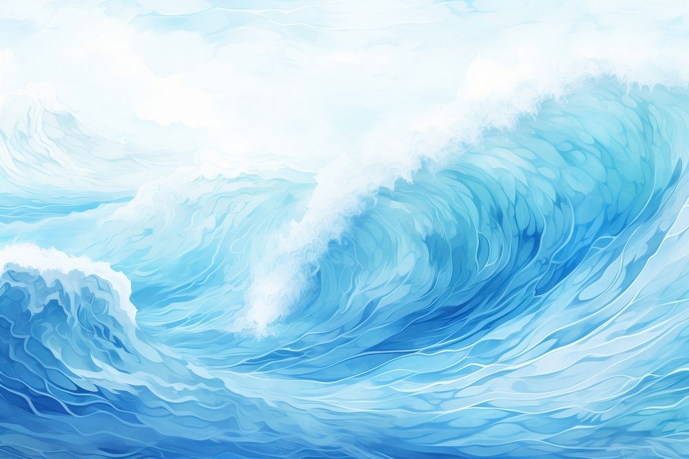 Ocean backgrounds outdoors nature, digital paint illustration.